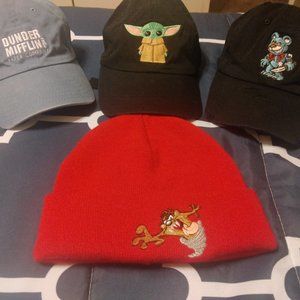 3 DAD HATS! NEW! Bonus skullcap.